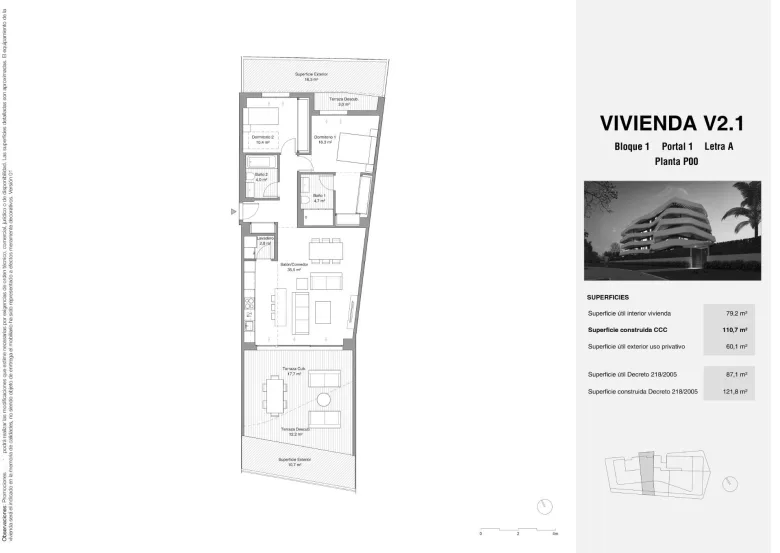 Planskisse — Nybyggede leiligheter ved sjøen i Los Álamos, Torremolinos
