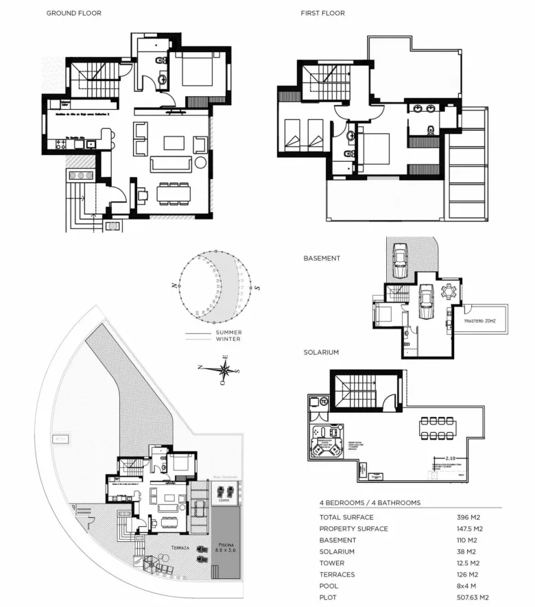 Planskisse — Modern Luxury Villa with Open Views in Ciudad Quesada, Costa Blanca