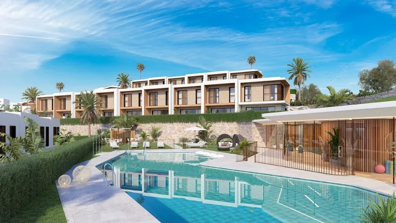 Planskisse — Nybyggede rekkehus og hjørneparhus i La Cala de Mijas