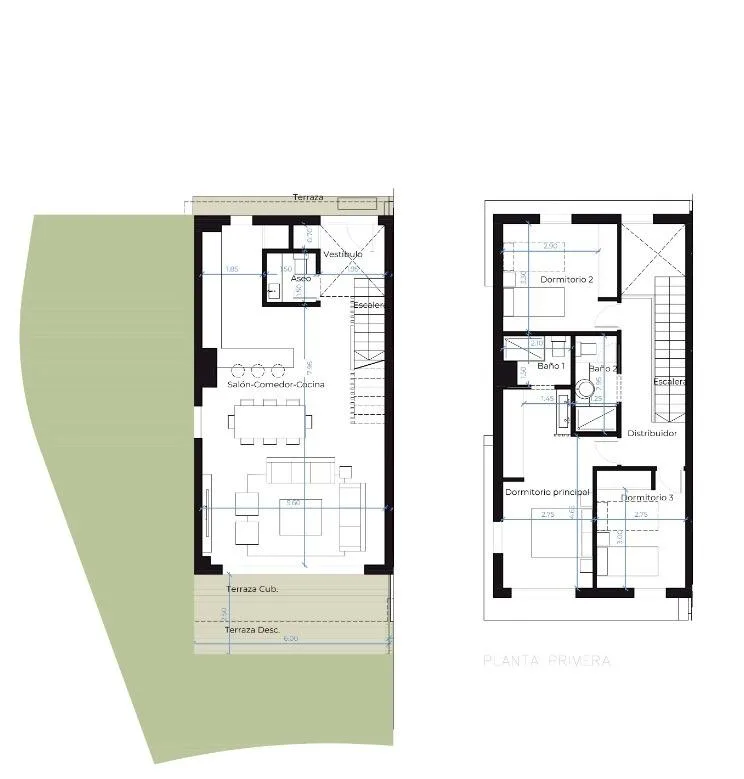 Planskisse — New Build Townhouses and Corner Semi Detached Homes at La Cala de Mijas