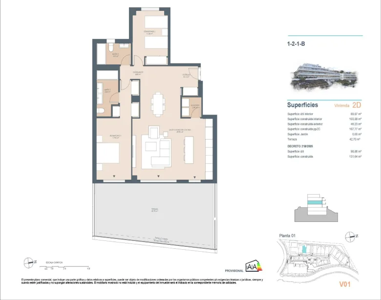 Planskisse — Nybyggede leiligheter med havutsikt ved Selwo-parken, Estepona