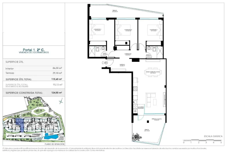 Planskisse — Sea View New Build Homes in Benalmadena, Costa del Sol