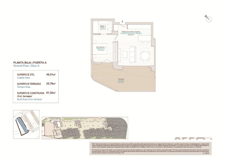 Planskisse — Eksklusive leiligheter og penthouse-leiligheter ved sjøen i Villajoyosa med panoramautsikt over Middelhavet