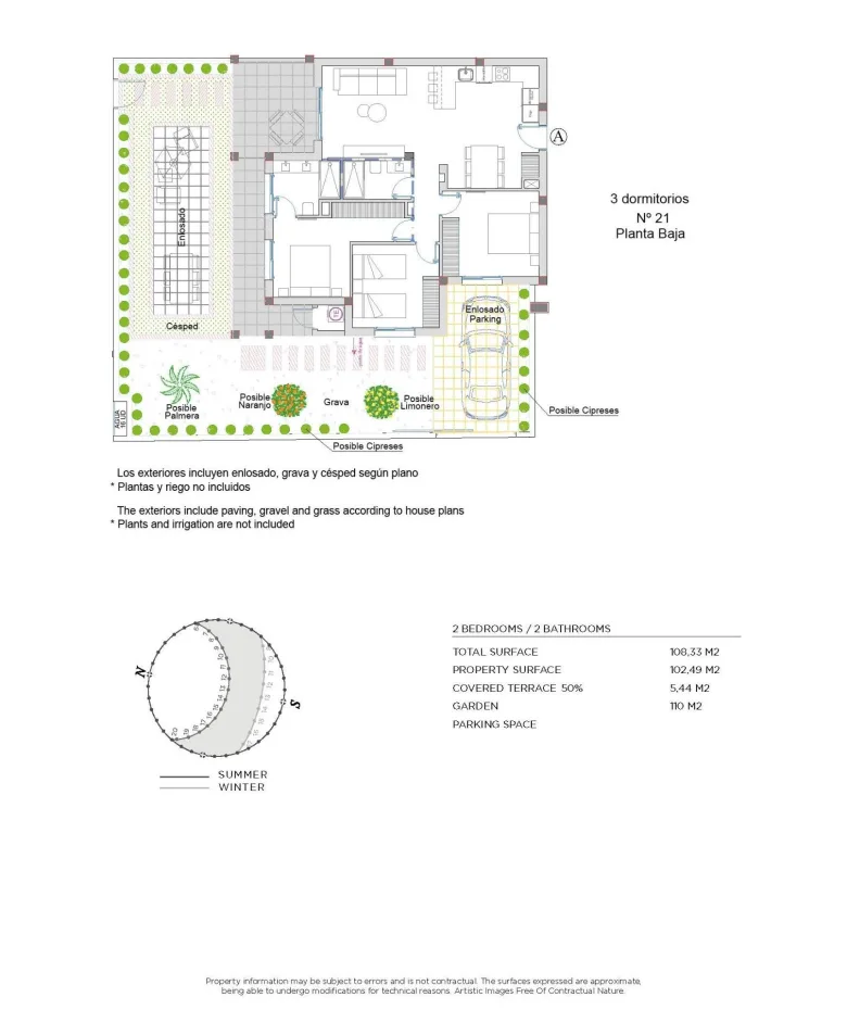 Planskisse — Moderne middelhavsleiligheter i Ciudad Quesada, Costa Blanca