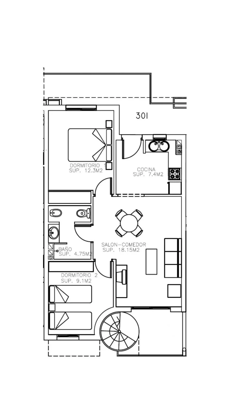 Planskisse — Tourist Apartments for Investment Near the Beach in Aguilas-Murcia