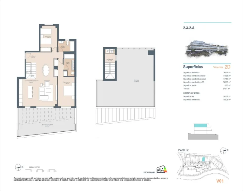 Planskisse — Nybyggede leiligheter med havutsikt ved Selwo-parken, Estepona