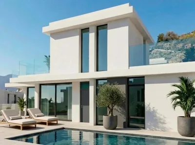 Luksuriøse nye villaer i Rincón de Loix, Benidorm, med privat basseng