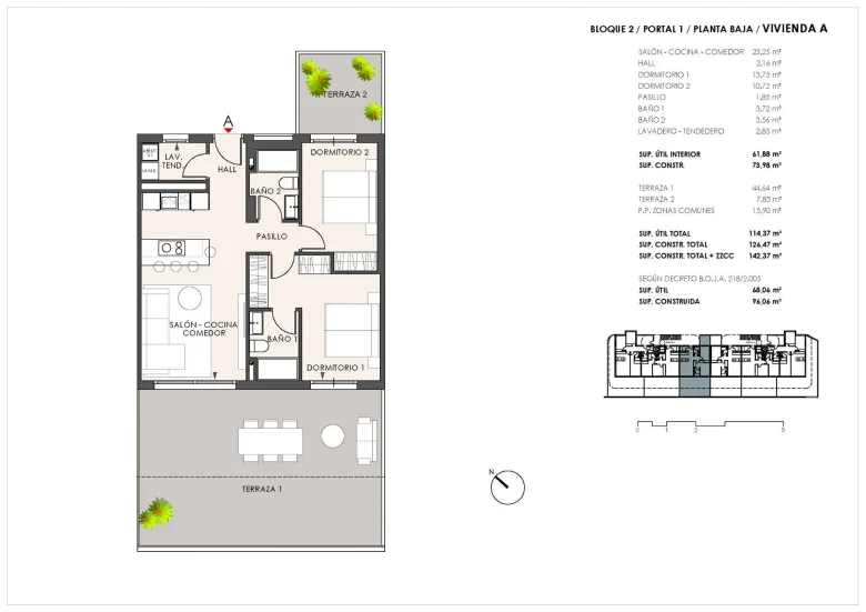 Planskisse — Luksuriøse boutique-leiligheter i Los Pacos, Fuengirola, med førsteklasses fasiliteter